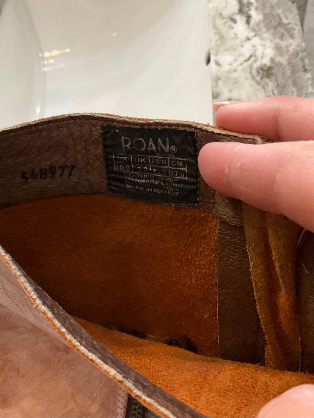 ROAN Women’s Brown Leather Boots with Buckle Detail - Picture 5 of 5